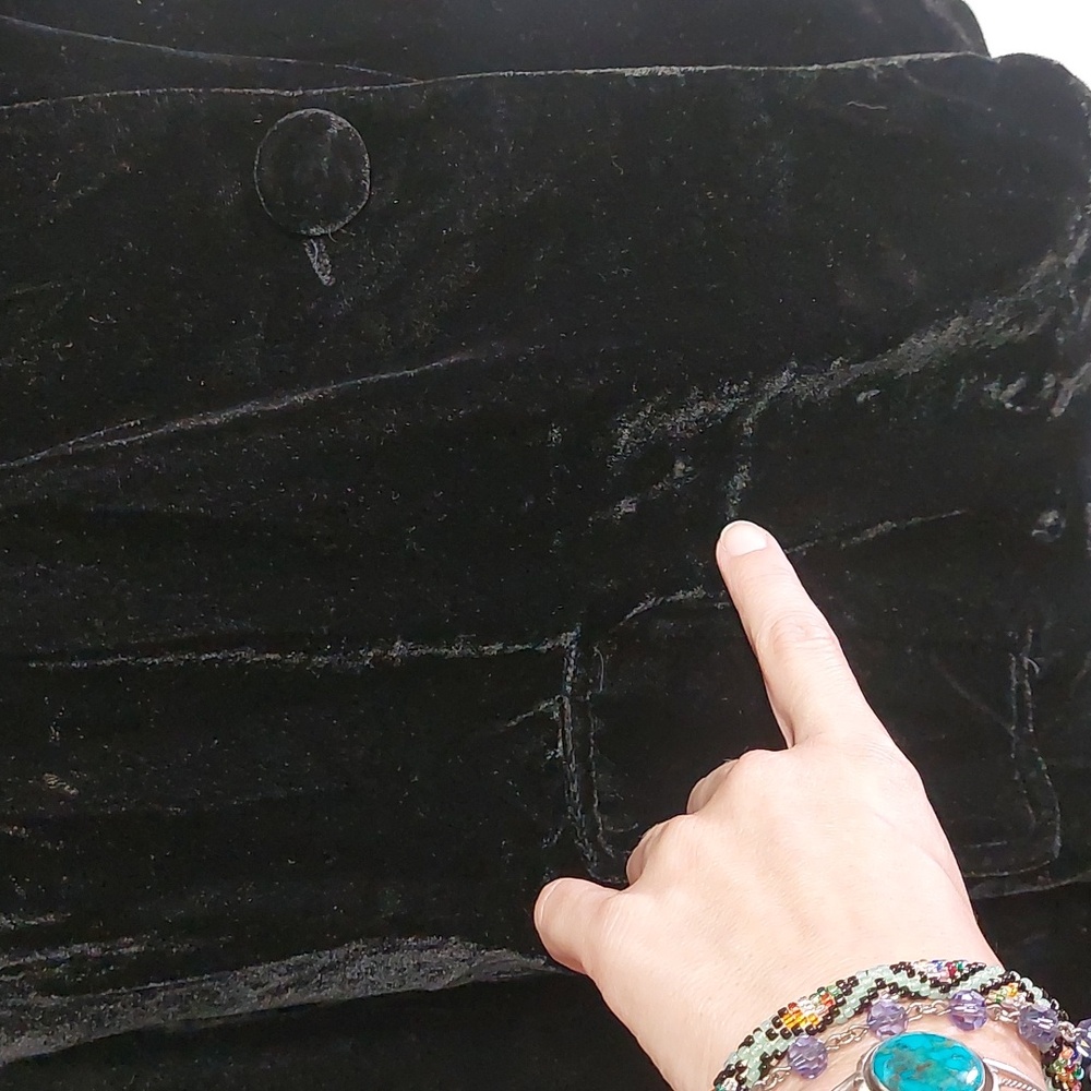 Cambridge Dry Goods Black Velvet Jacket Large - Picture 12 of 13